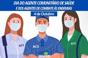 04 de Outubro ? Dia Nacional do Agente Comunitário de Saúde e do Agente de Combate às Endemias