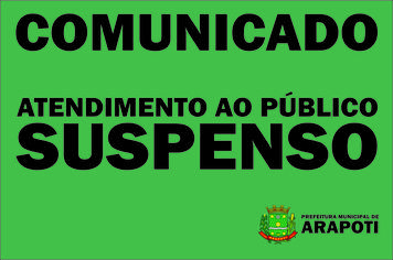 Comunicado â?? Prefeitura suspende atendimento ao pÃºblico em razÃ£o da pandemia de coronavÃ­rus