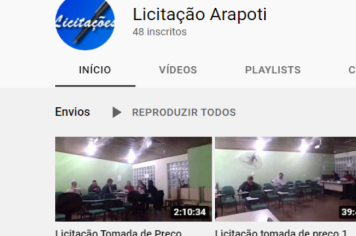 Licitações presenciais poderão ser acompanhadas através do Youtube