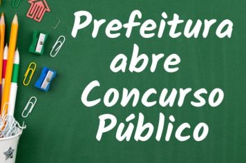 Prefeitura abre concurso público