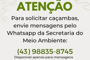 Solicite Caçamba para retirada de Entulho