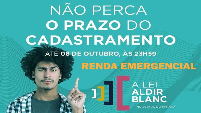 Renda Emergencial para trabalhadores da Cultura - Não perca o prazo de cadastramento!