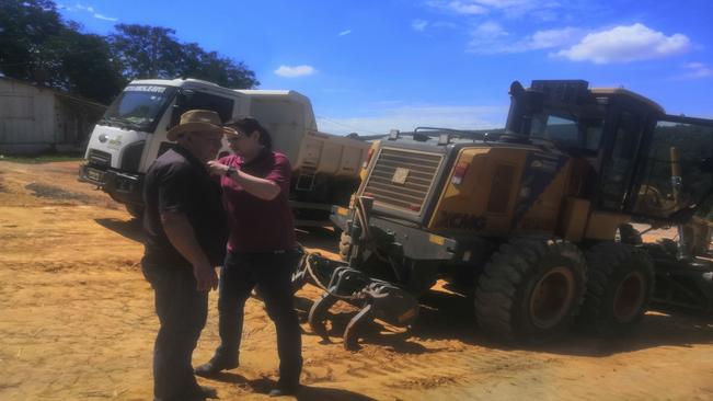 Segurança do Trabalho faz dosimetria em motoniveladora