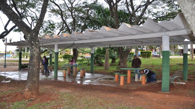 Ãrea de lazer do chafariz ganha cobertura