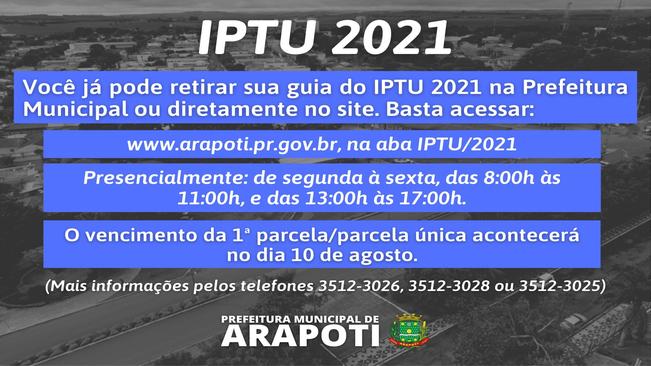 IPTU 2021 ? Confira normas e prazos de pagamento