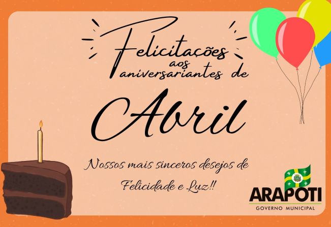 Aniversariantes do mês de Abril 2023