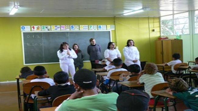 CrianÃ§as do CAIC recebem palestra sobre higiene