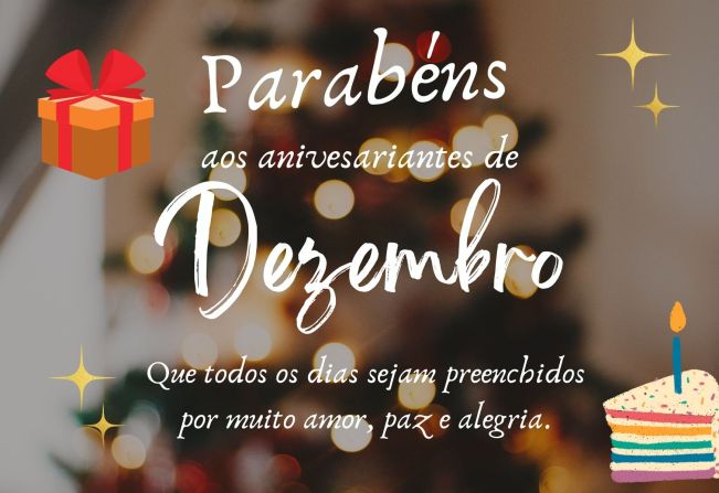 Aniversariantes do mês de Dezembro 2022