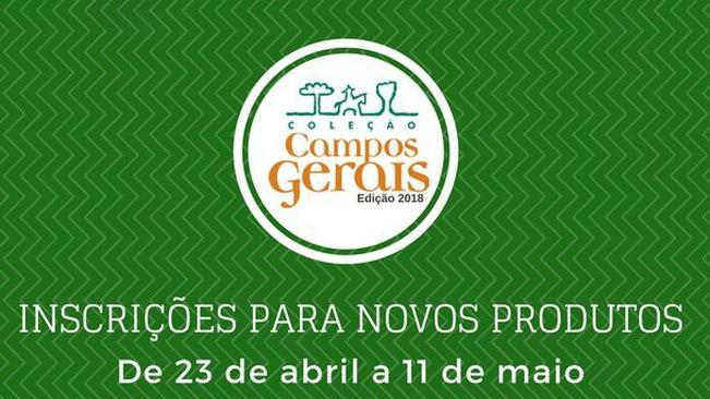 Abertas inscriÃ§Ãµes da ColeÃ§Ã£o Campos Gerais para novos produtos